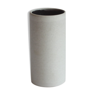 White ceramic cylinder vase, West Germany 1960s.