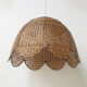 Hanging lamp in rattan and cannage