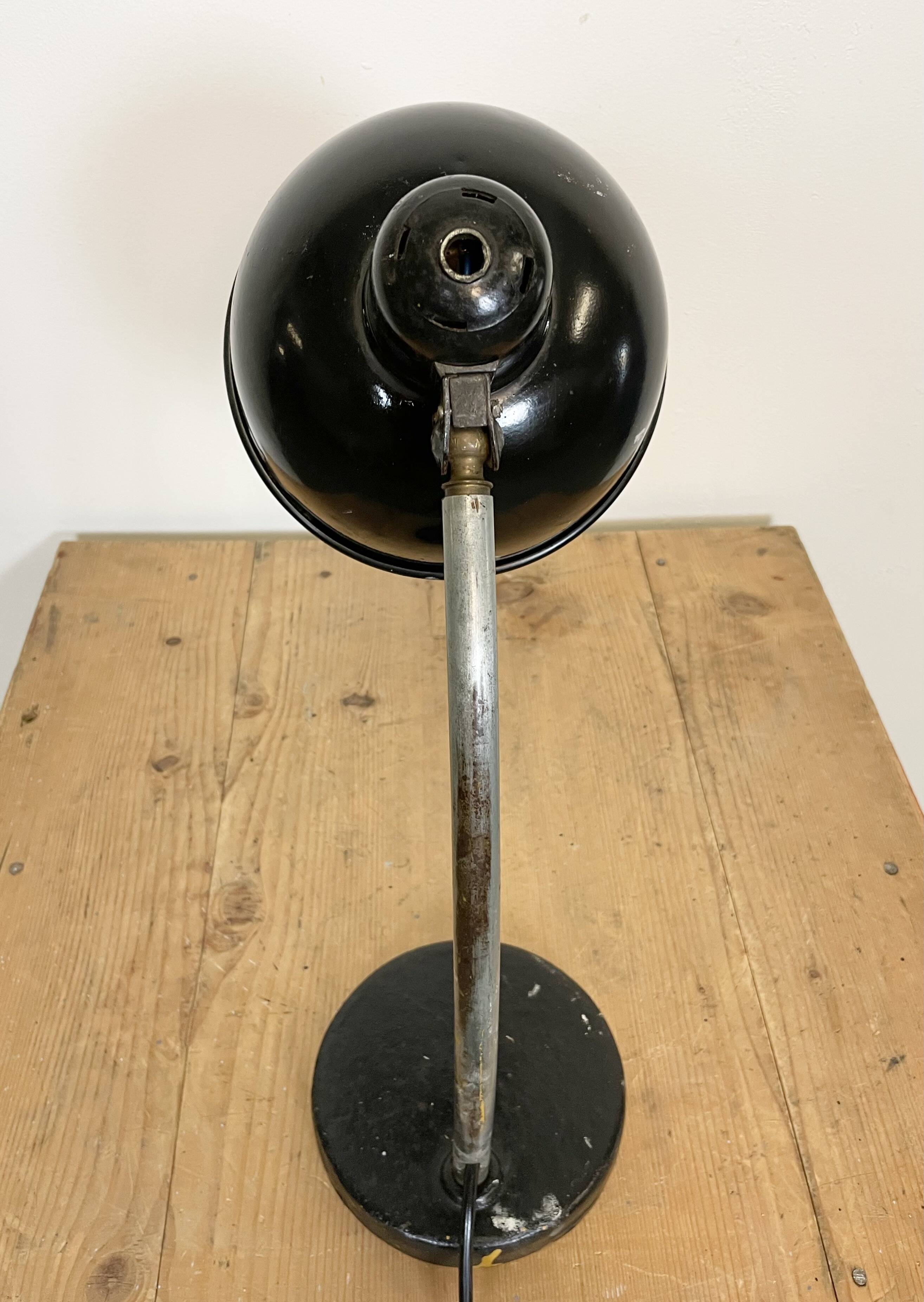 Vintage Black Workshpp Table Lamp, 1950s