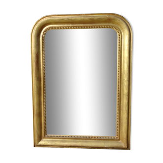 Miroir Louis Philippe doré à la feuille, XIXème, 68 x 91 cm