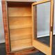 Art Deco showcase 1930 Zebrano, Sycamore and brass foot mustache