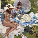Oil painting on canvas, dimensions: height - 69 cm - width - 82 cm