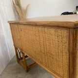 Vintage rattan desk
