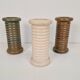 Vintage Scandinavian Ribbed Cylinder Vases, 1960s, Set of 3