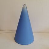 Table lamp made in France, model Teepee, in double-layer glass (clear and light blue)
