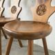 Set of 4 Savoyard pine chairs from the 60s