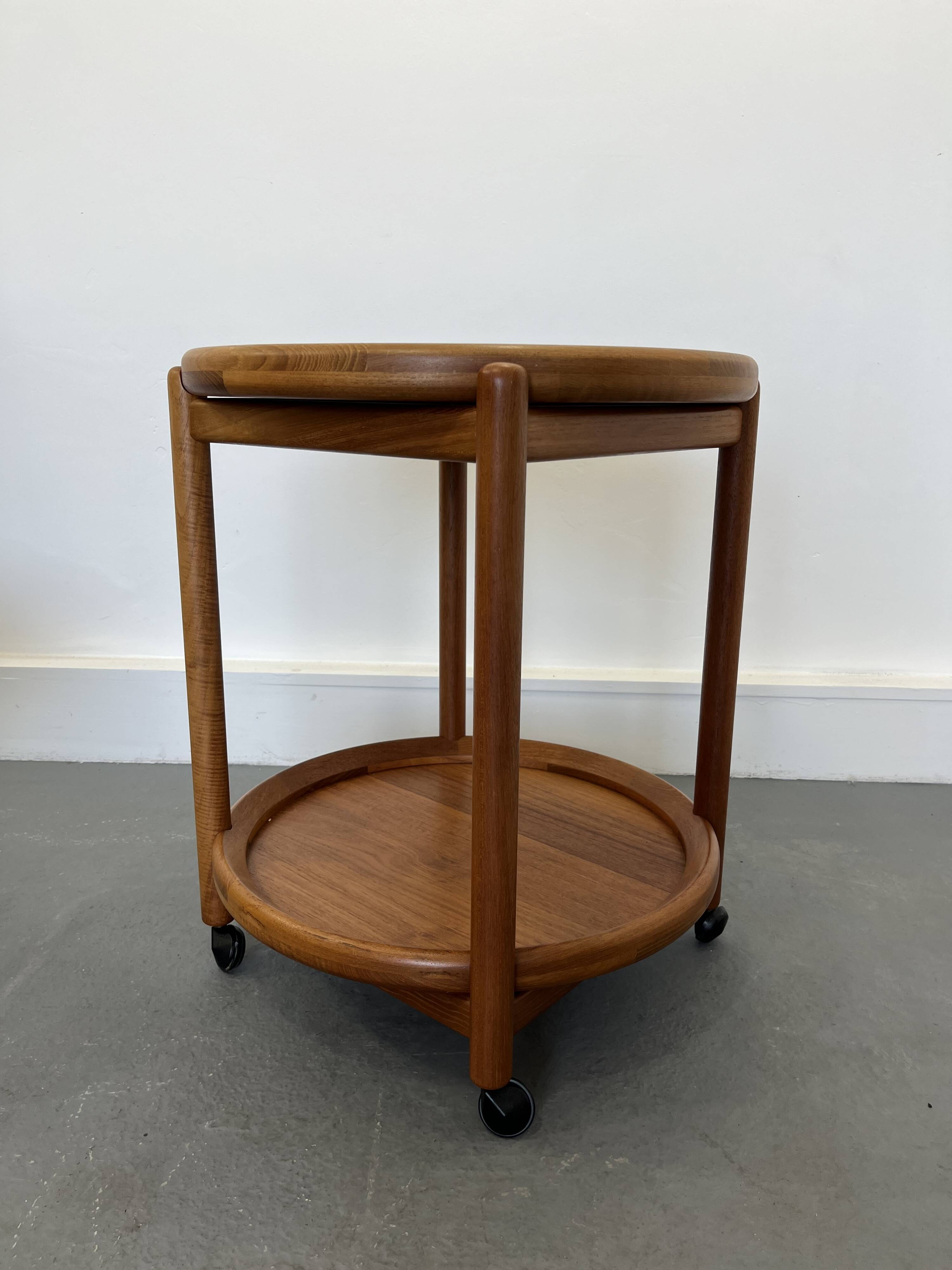Serving trolley in teak with removable trays from Sika Møbler, 1960s
