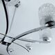 Large Vintage Architectonic  Chrome Glass Pendant Light