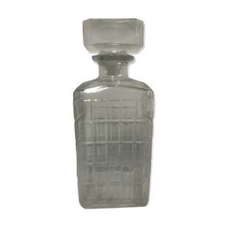 Carafe en verre vintage carrée