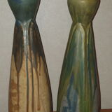 Paire de vases en grès flammé