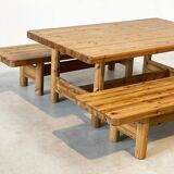 Pine dining set by Knud Friis & Elmar Moltke Nielsen for Friis & Moltke