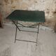 Folding wrought iron garden bistro table
