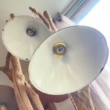 Vintage lampshade in customizable enameled sheet metal