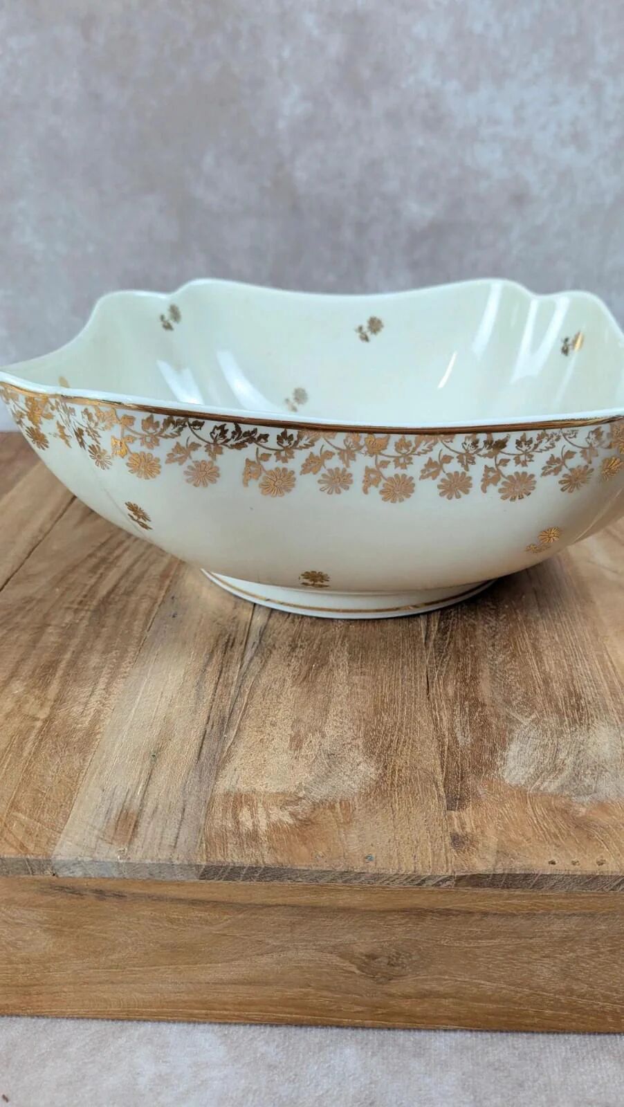 Antique Limoges porcelain plate – delicate gold decoration