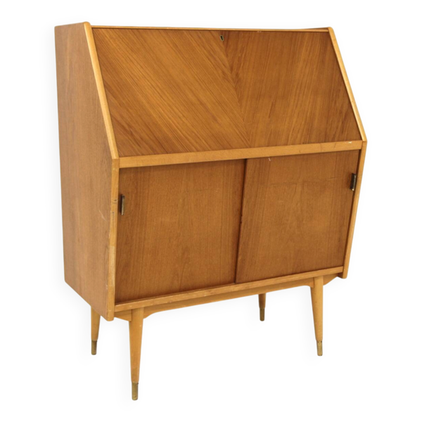 Secrétaire scandinave en teck, Suède, 1950