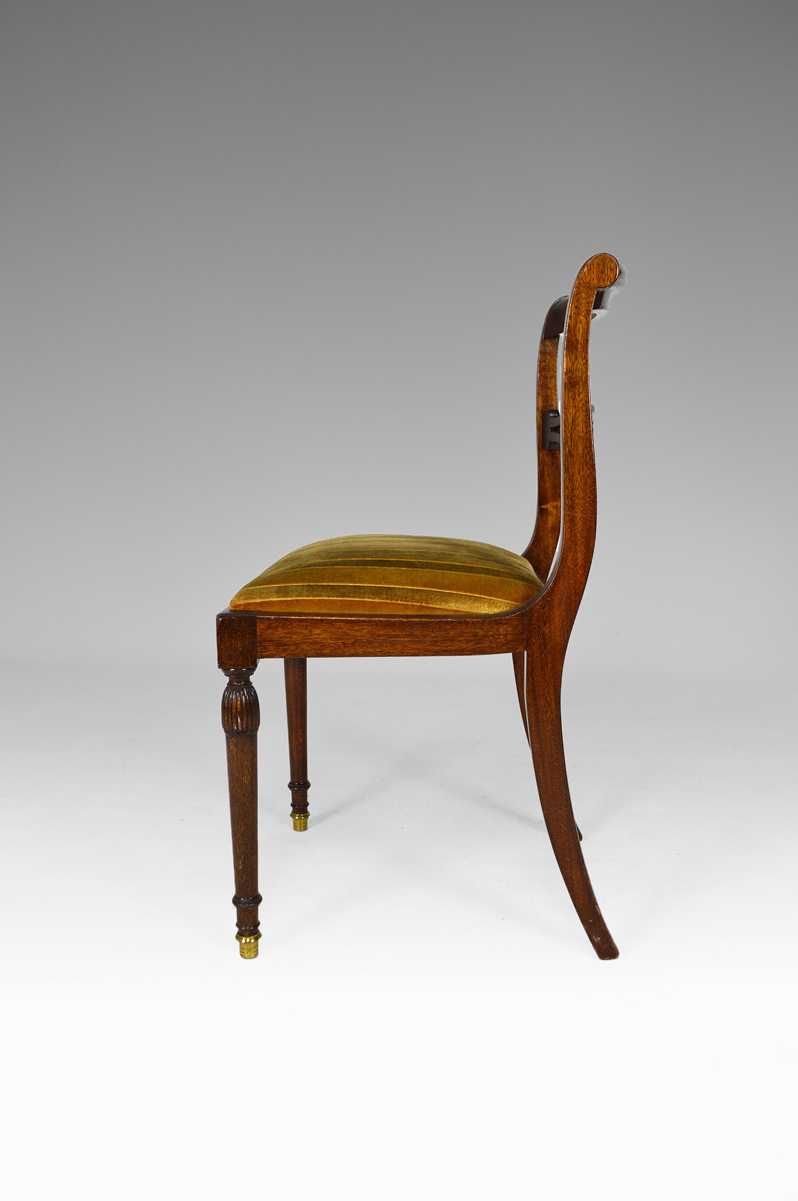 Set of 6 regency style chairs in mahogany, 19th