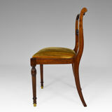 Set of 6 regency style chairs in mahogany, 19th