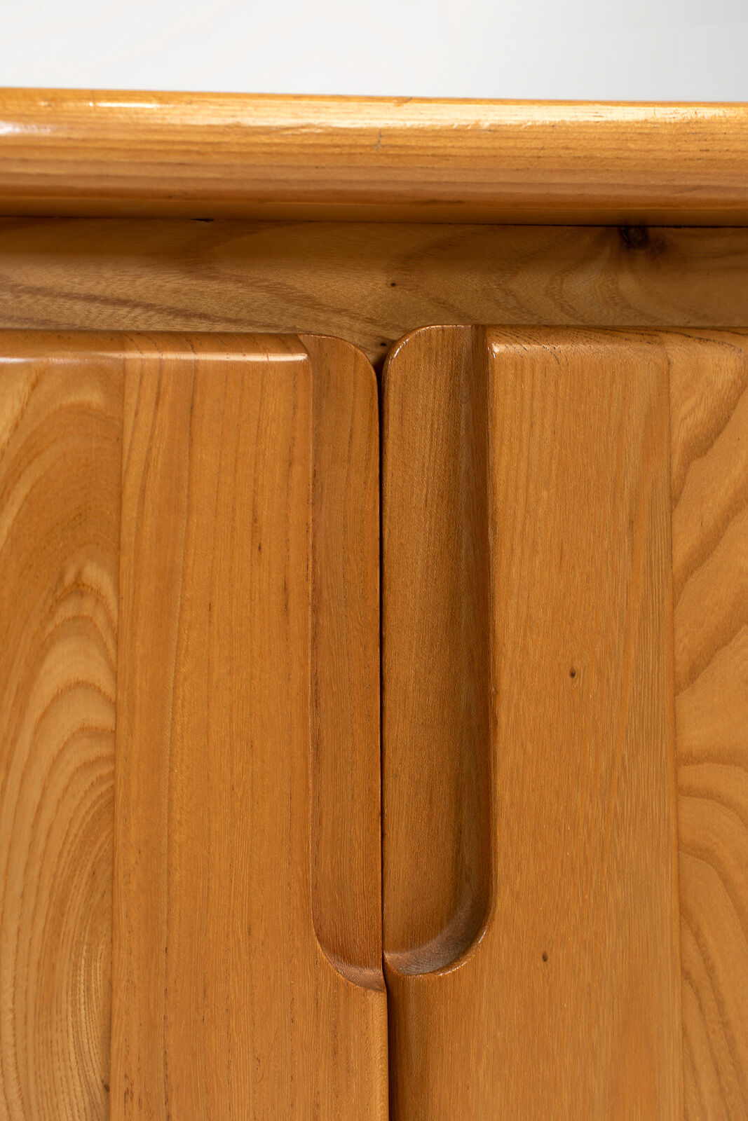 Solid Elm & Brass Sideboard by Romanutti, Italy, 1970s