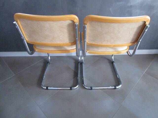 set of two B32 chairs by Marcel Breuer