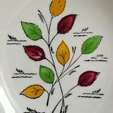 Six vintage plates in fine earthenware from Gien service "Gentilly"