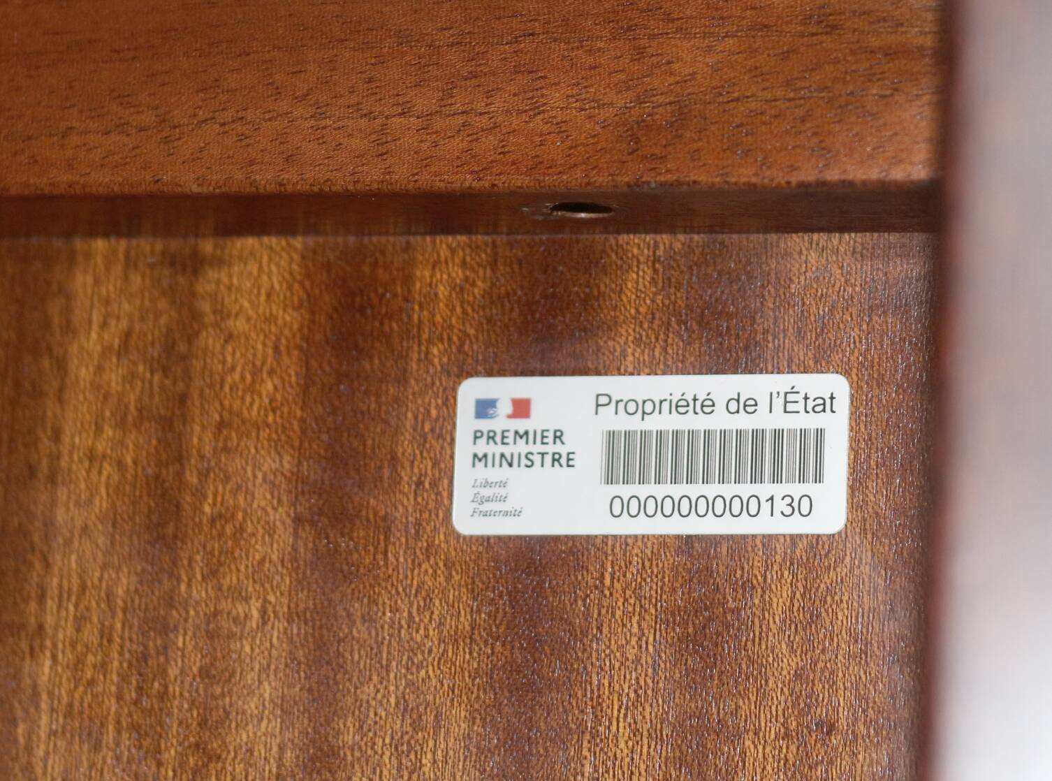 Mahogany veneer library, coming from Matignon