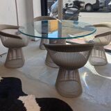 Warren Platner table and 4 armchairs set Knoll Edition
