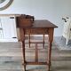 Antique solid wood desk with tiers – metal handles