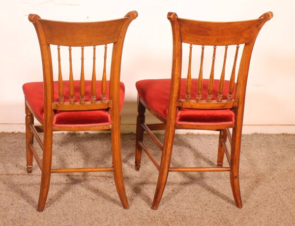 Suite de 4 chaises d'époque directoire