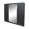 Ancien miroir en bois et verre biseauté 1930