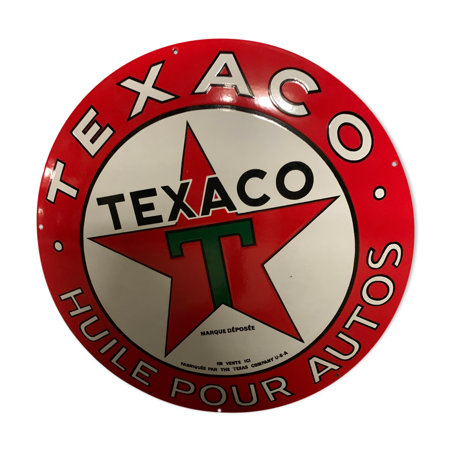 Texaco enamel plate