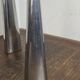 Polished aluminium candle holders, Ehlen Johansson
