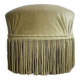Pouf vintage en velours vert pâle, années 50