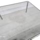 Table basse carrée vintage / table basse avec verre fumé