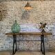 Established cast-iron stand shop console