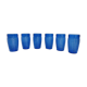 Lot de 6 verres vintage en verre bleu