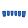 Lot de 6 verres vintage en verre bleu