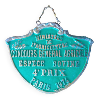 Plaque concours agricole - 1974