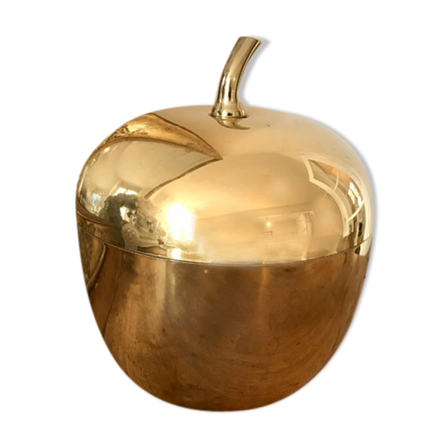 Pomme à glaçons dorée vintage