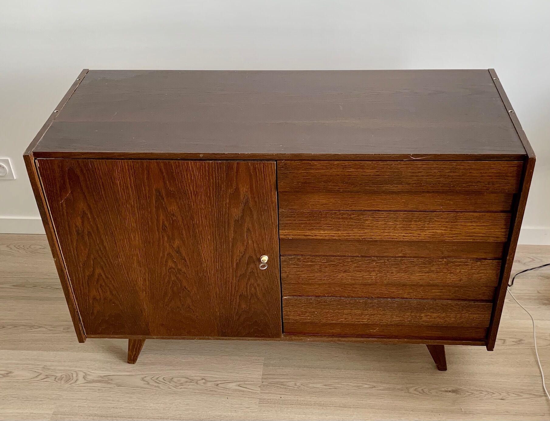 Vintage oak chest of drawers Jiri Jiroutek 1960