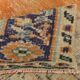 7x9 Orange & Cream Oriental Pattern Vintage Rug, 202x282Cm