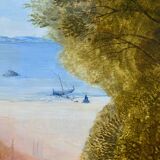 HSP Painting Allegorical Still Life Sculpture Pedestal Marine