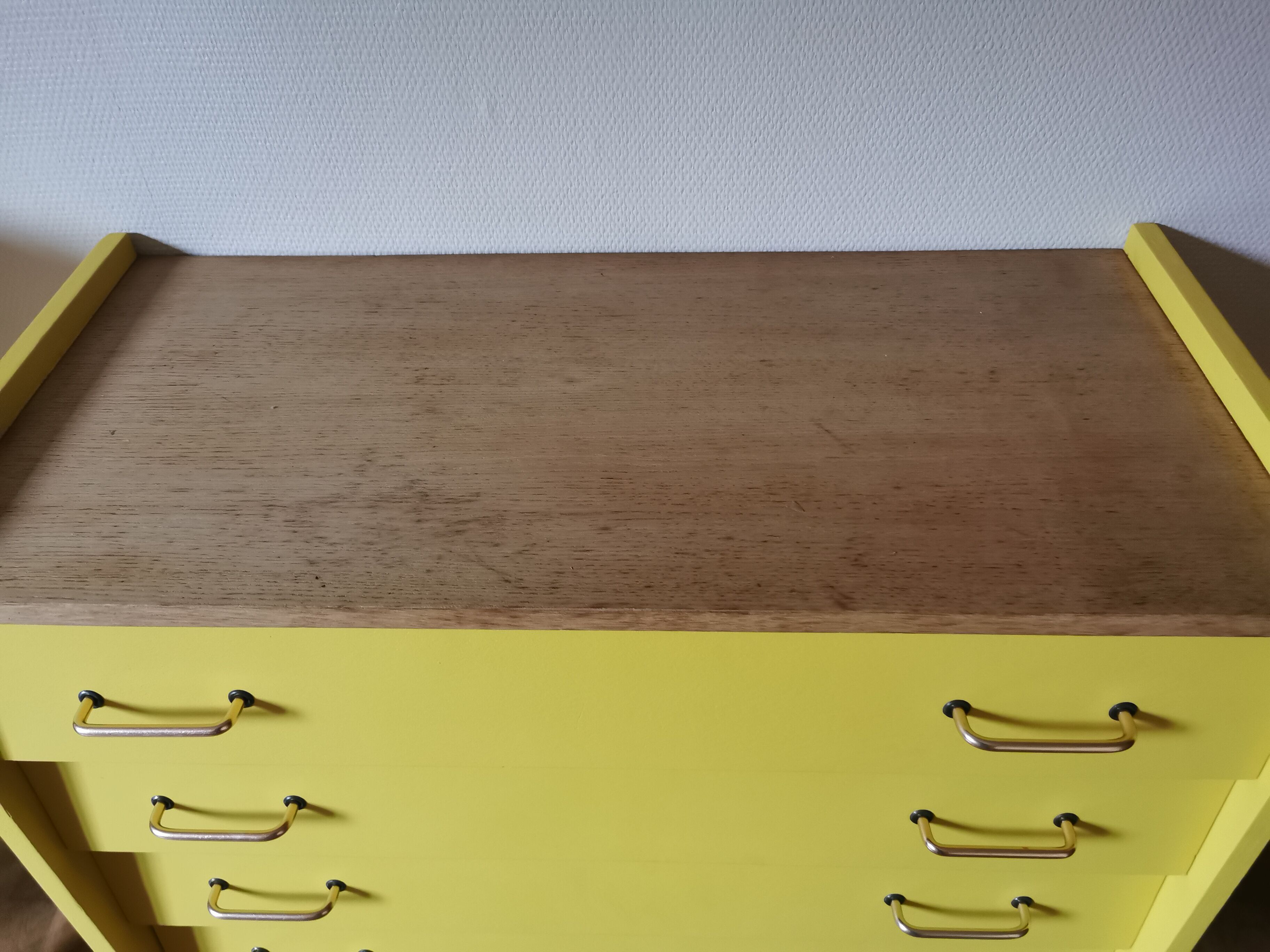 Vintage chest of drawers restyled feet compass