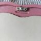 Vintage pink oval cast iron mirror