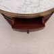 Louis XVI style bouillotte table in mahogany and white marble - Ø 60 cm