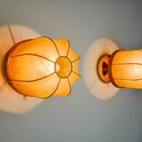 Pair of “cocoon” wall lights, Italy, 1970