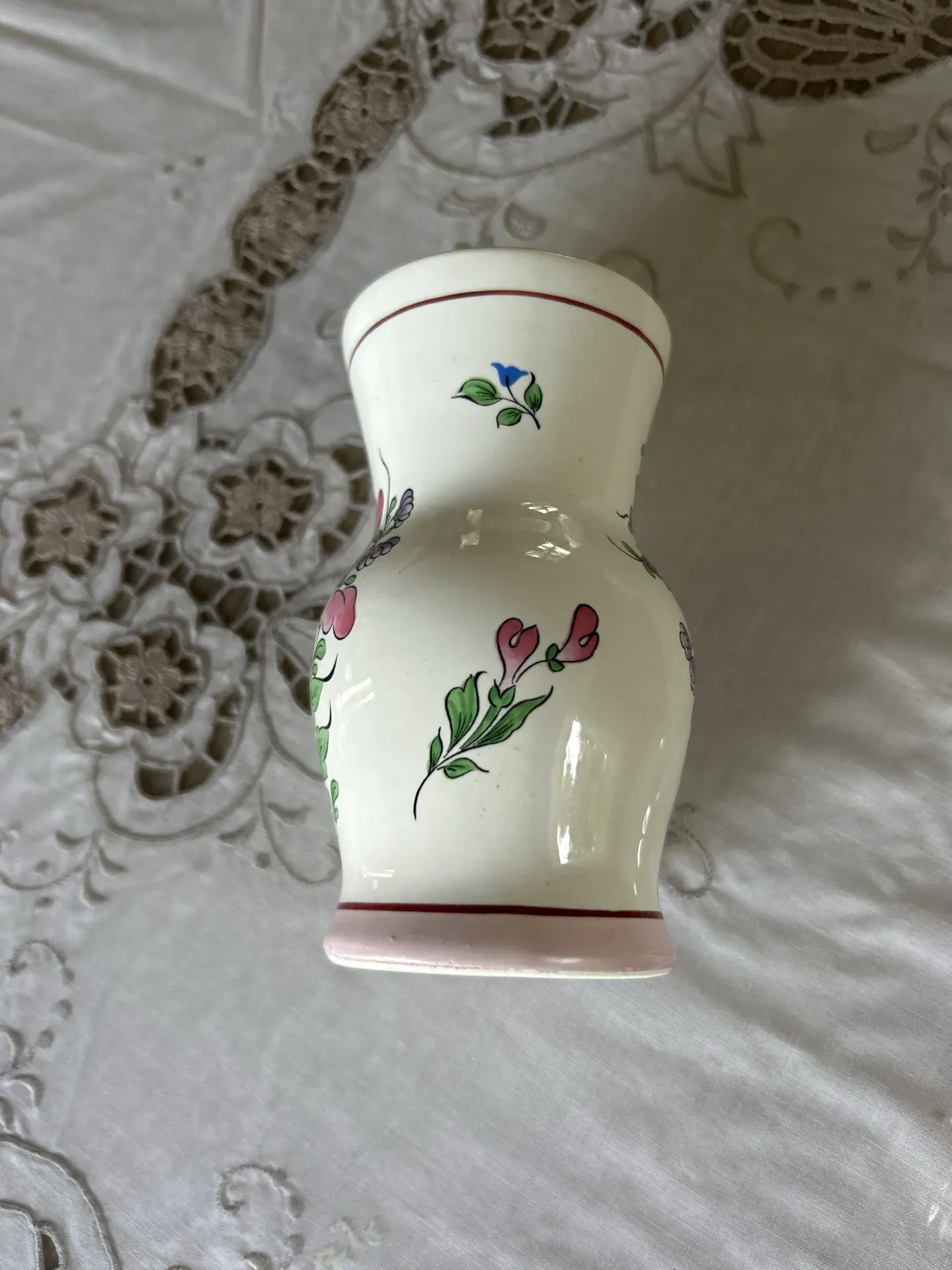 Old small faience vase Lunéville K&G lamp post decoration 13