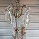 Exceptional bronze chandelier with crystal pendants in working order circa 1910