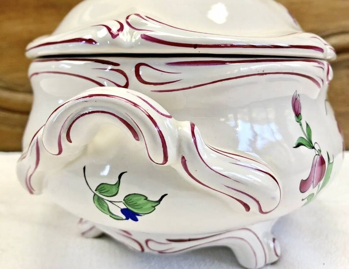 Old Lunéville oval vegetable tureen, street light model