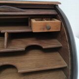 Solid wood writing with vintage curtain