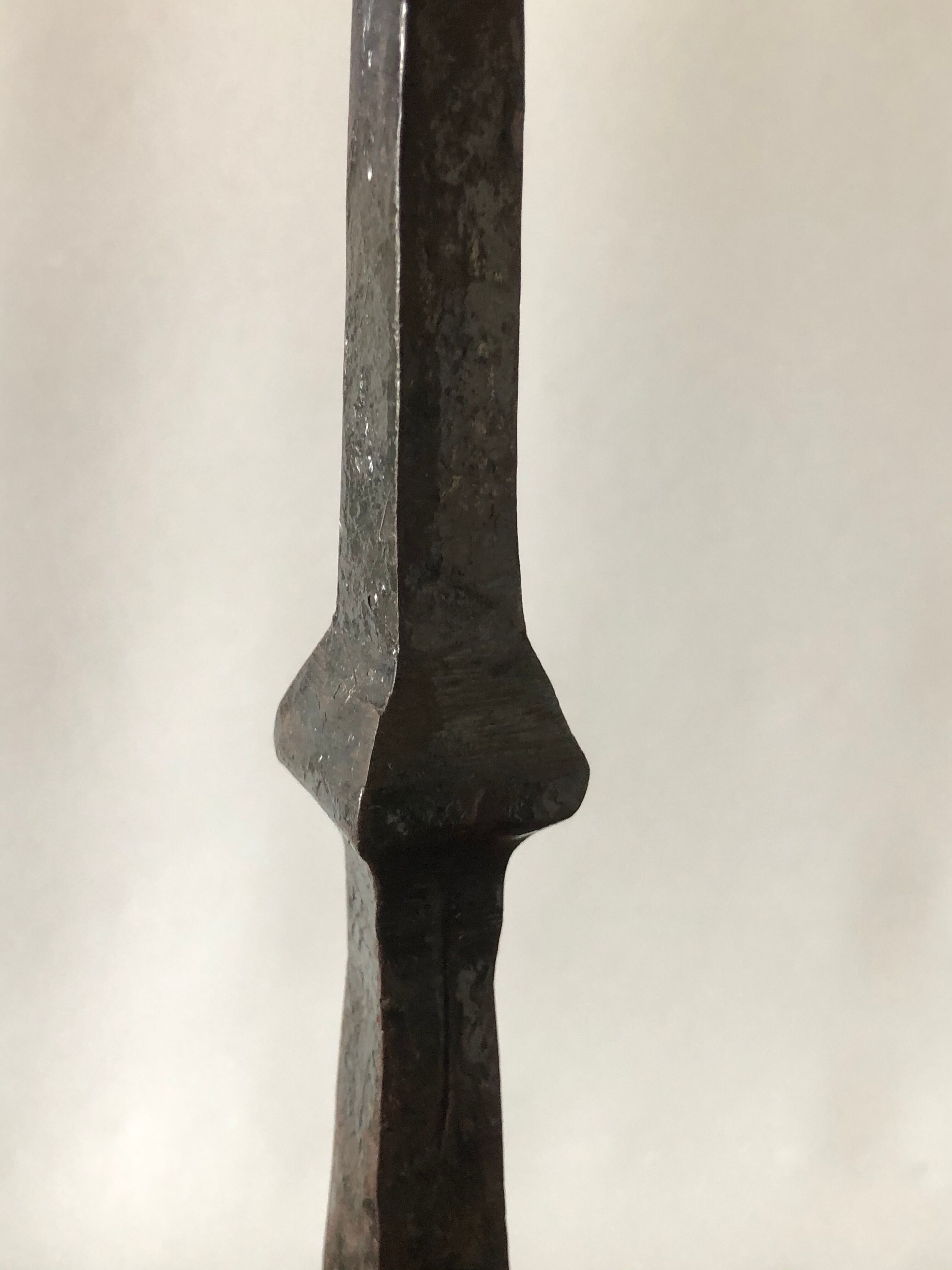 Lampe brutaliste en fer forgé des années 50